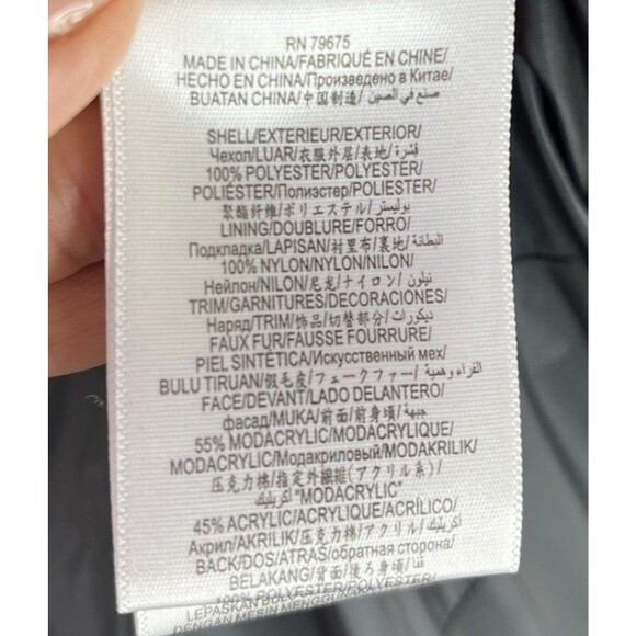 BCBGMaxazria Bcbg Mazazria PARKA Puffer JACKET COAT SZ M BLACK FILLING DOWN - Picture 14 of 15